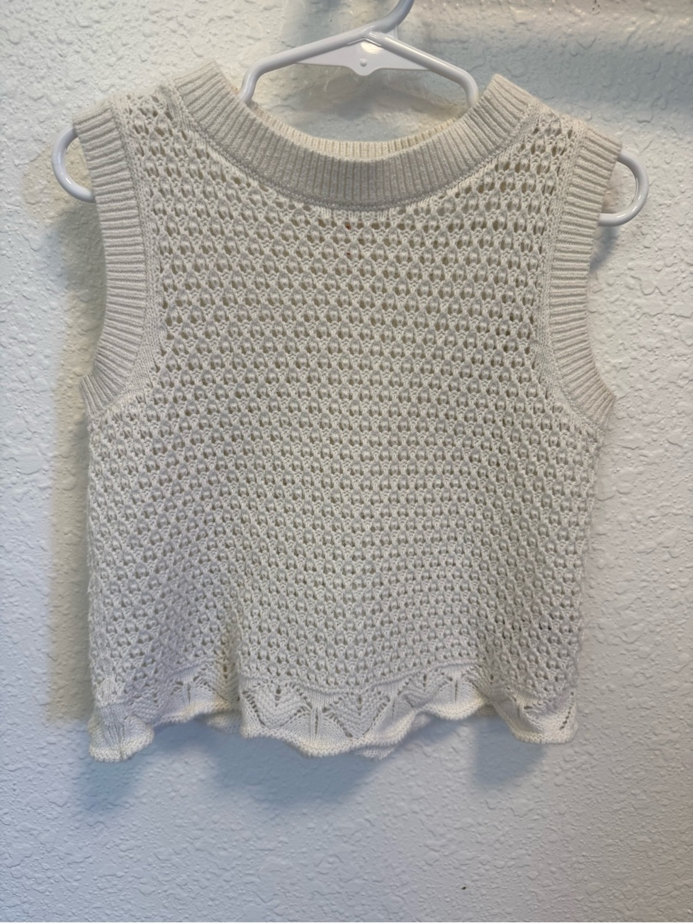 Cat & Jack Cream Knit Sleeveless Tank